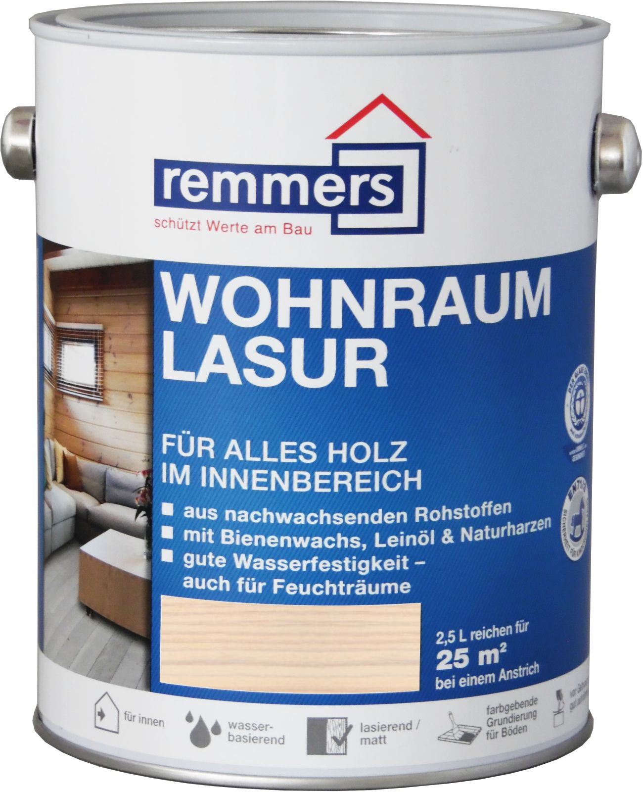 2,5L Remmers Wohnraumlasur weiß