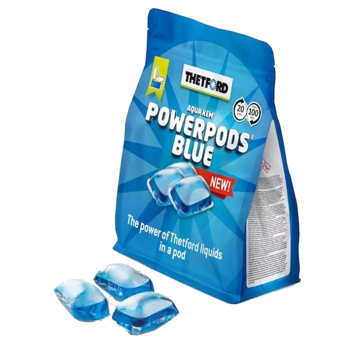 20 Stück Thetford Aqua Kem PowerPods Blue