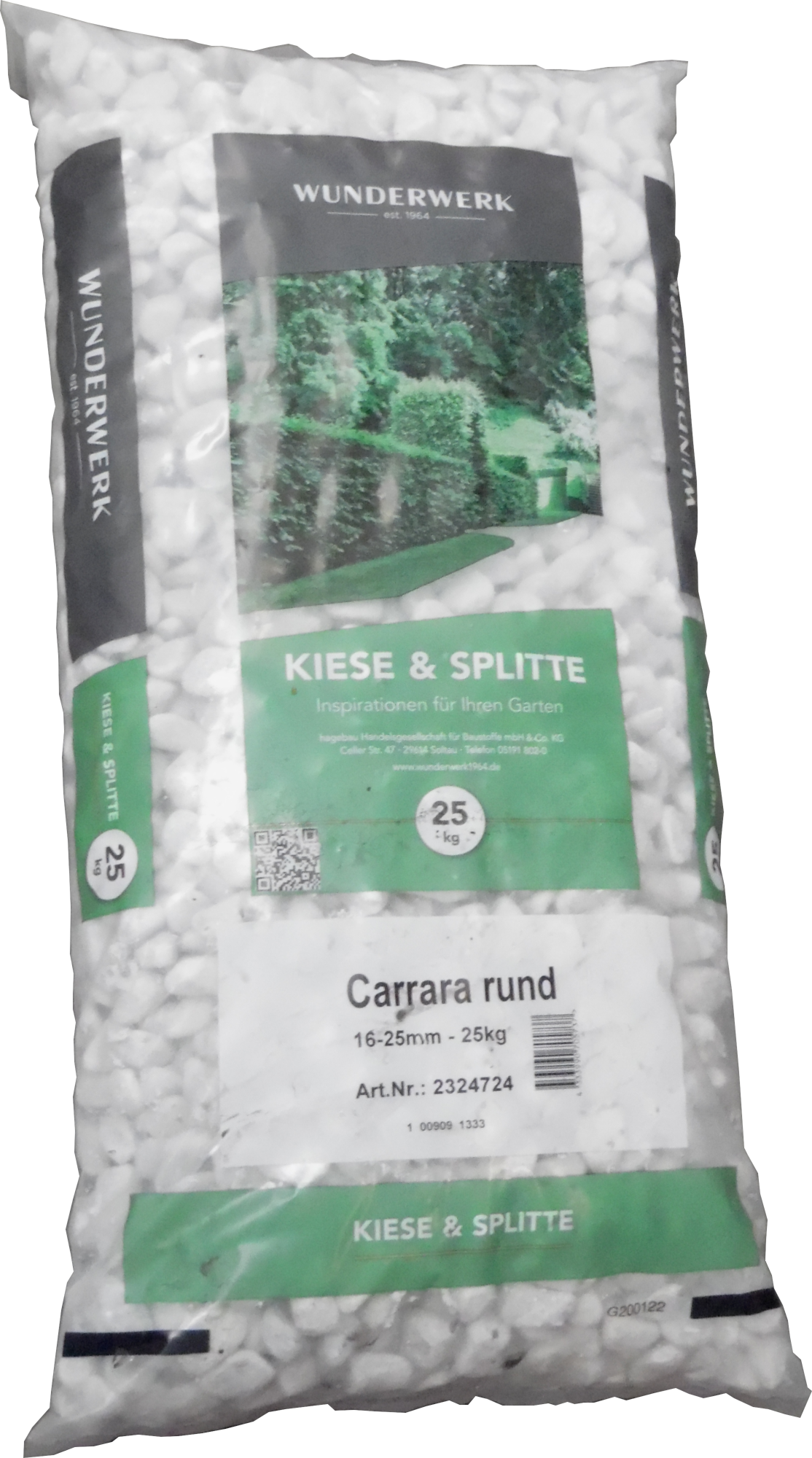 25kg Carrara rund 16-25mm, WUNDERWERK est 1964