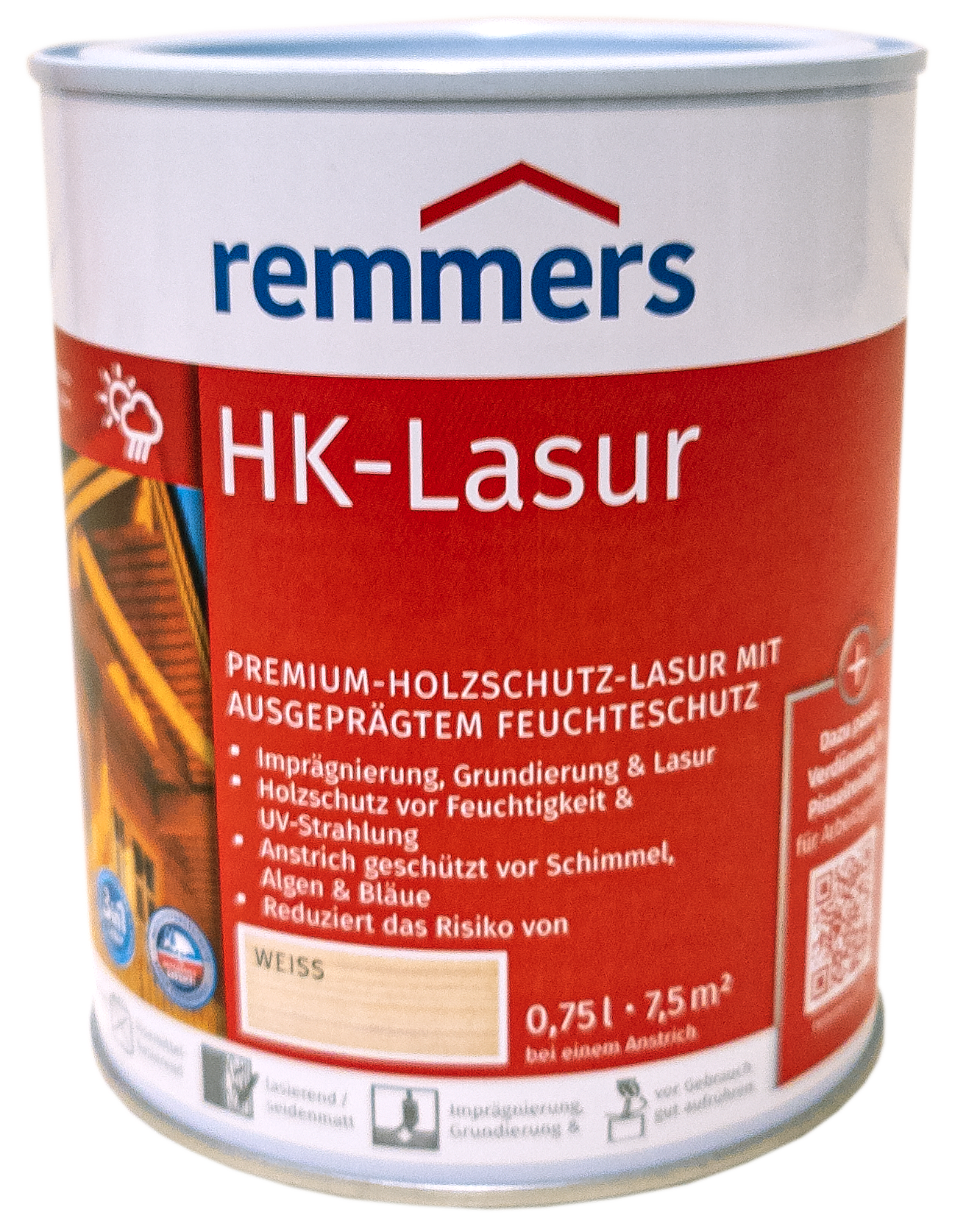 750ml Remmers HK Lasur Weiss