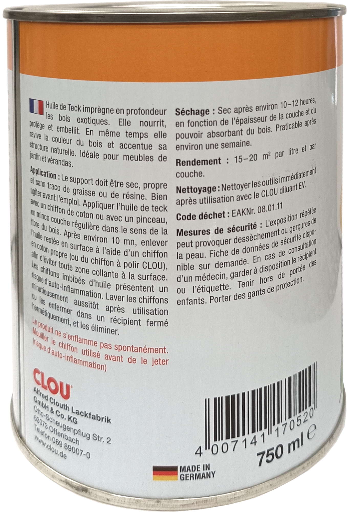 _750ml Clou Teaköl