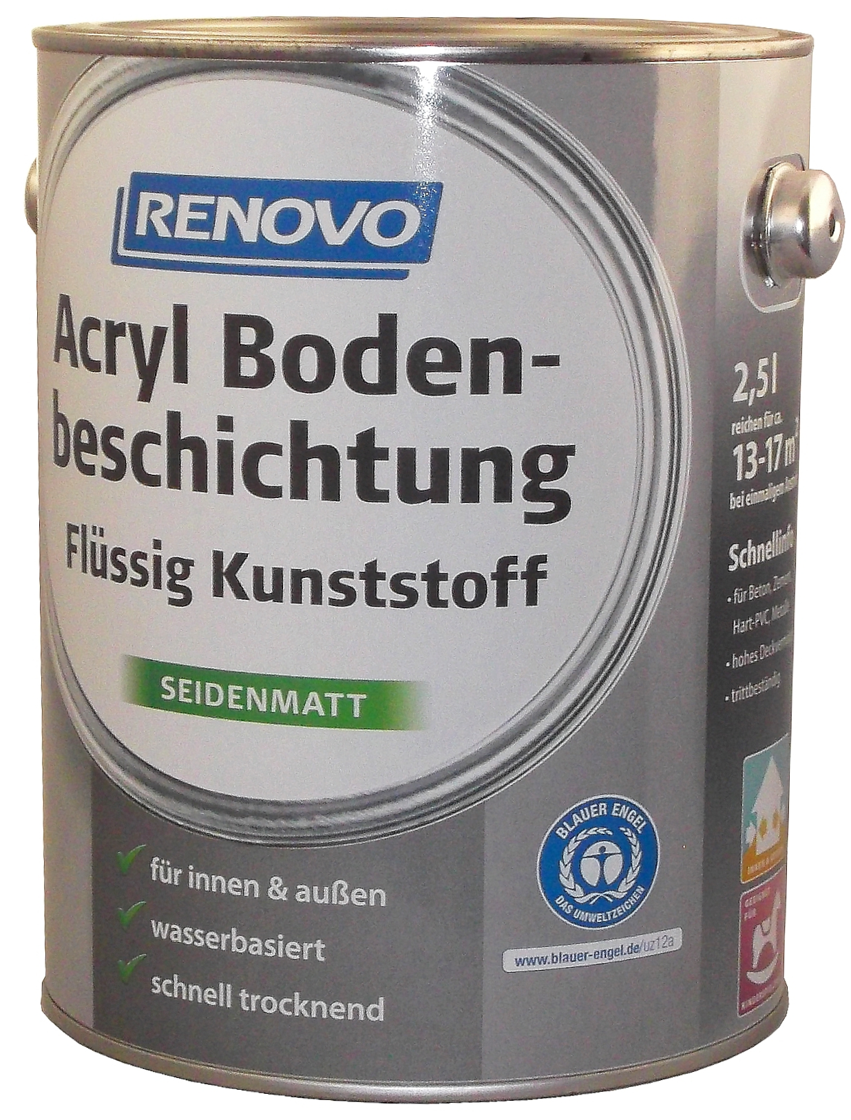 2,5L Renovo Acryl - Bodenbeschichtung kieselgrau
