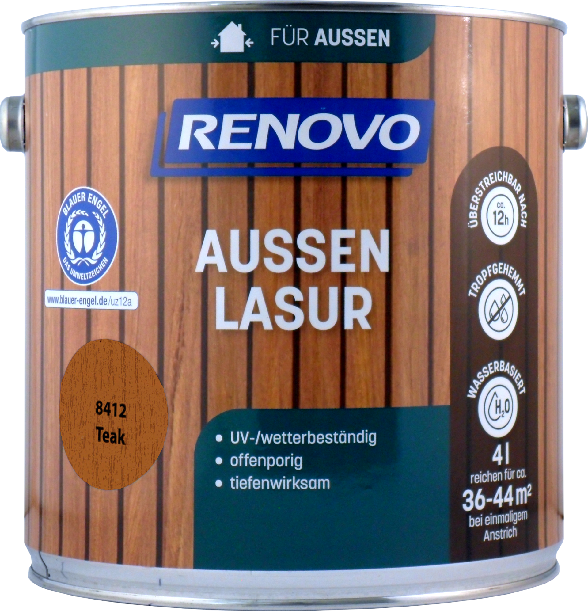 4L Renovo Wetterlasur wb. Nr.8412 teak