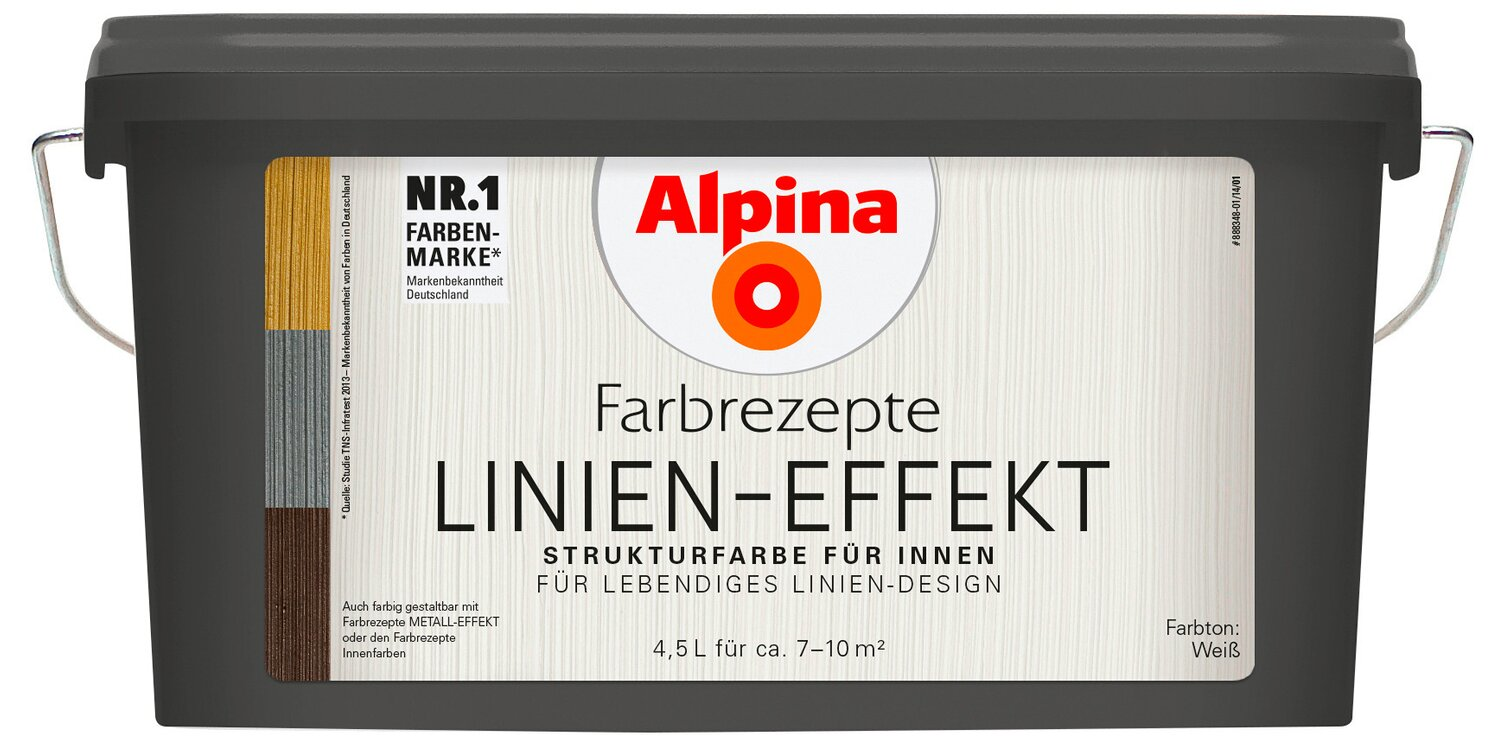 4,5L ALPINA Farbrezepte Linien Effekt