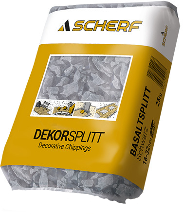 25kg SCHERF-Basaltsplitt Schwarz 22-32mm