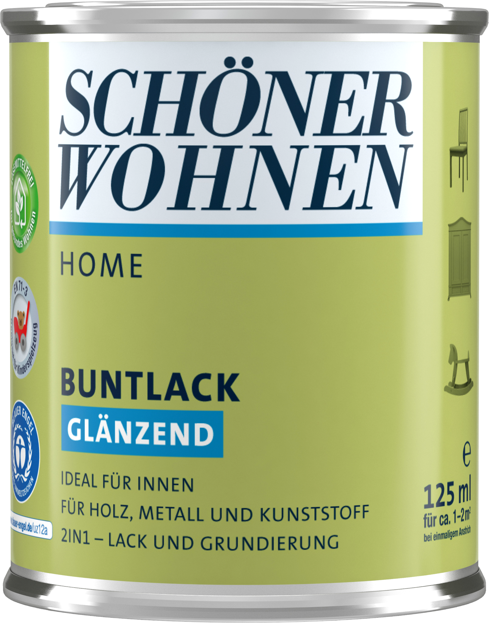 125ml Schöner Wohnen Home Buntlack glänzend, RAL 8017 Schokobraun