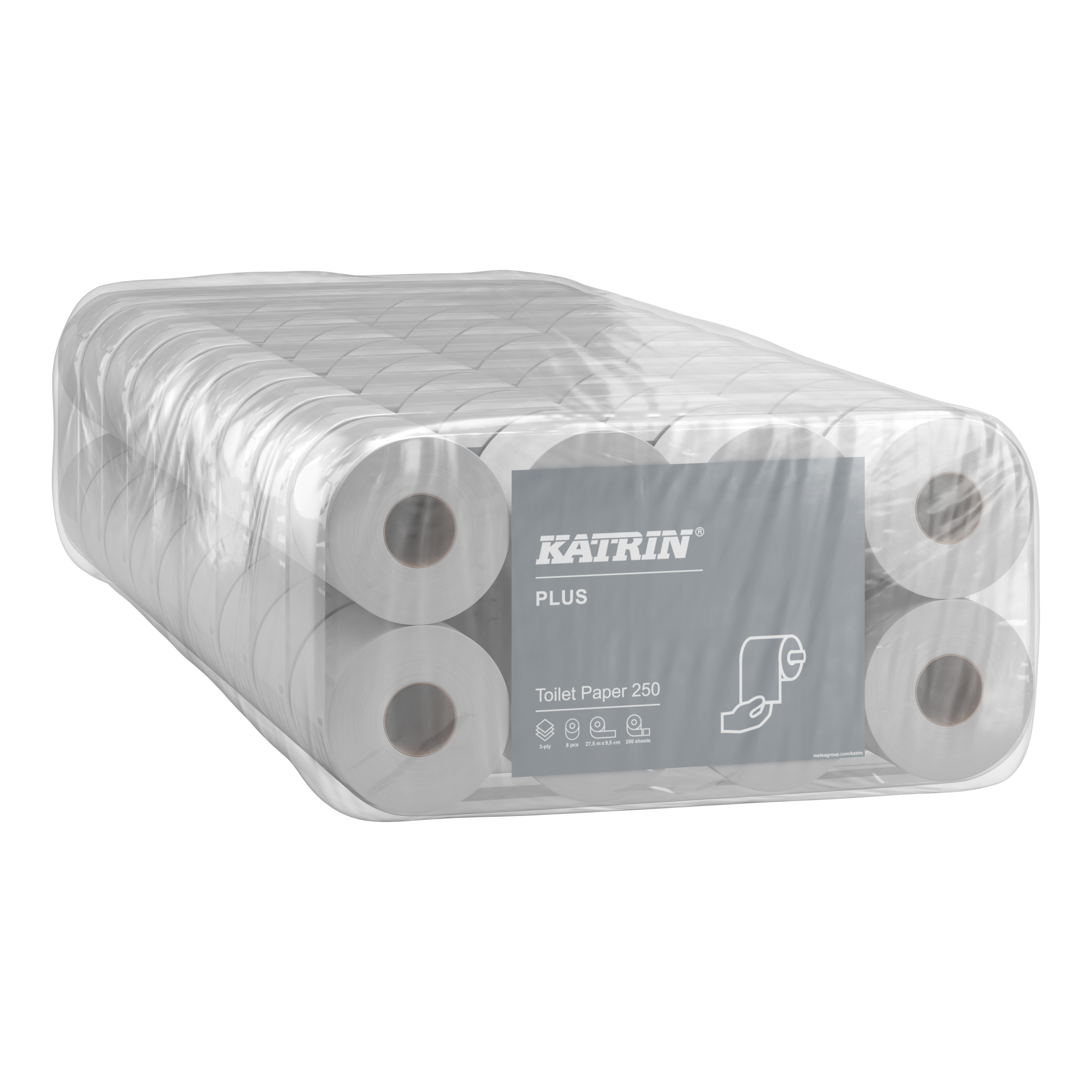 72 Rollen Katrin Plus Toilettenpapier 250 Blatt 3-lagig