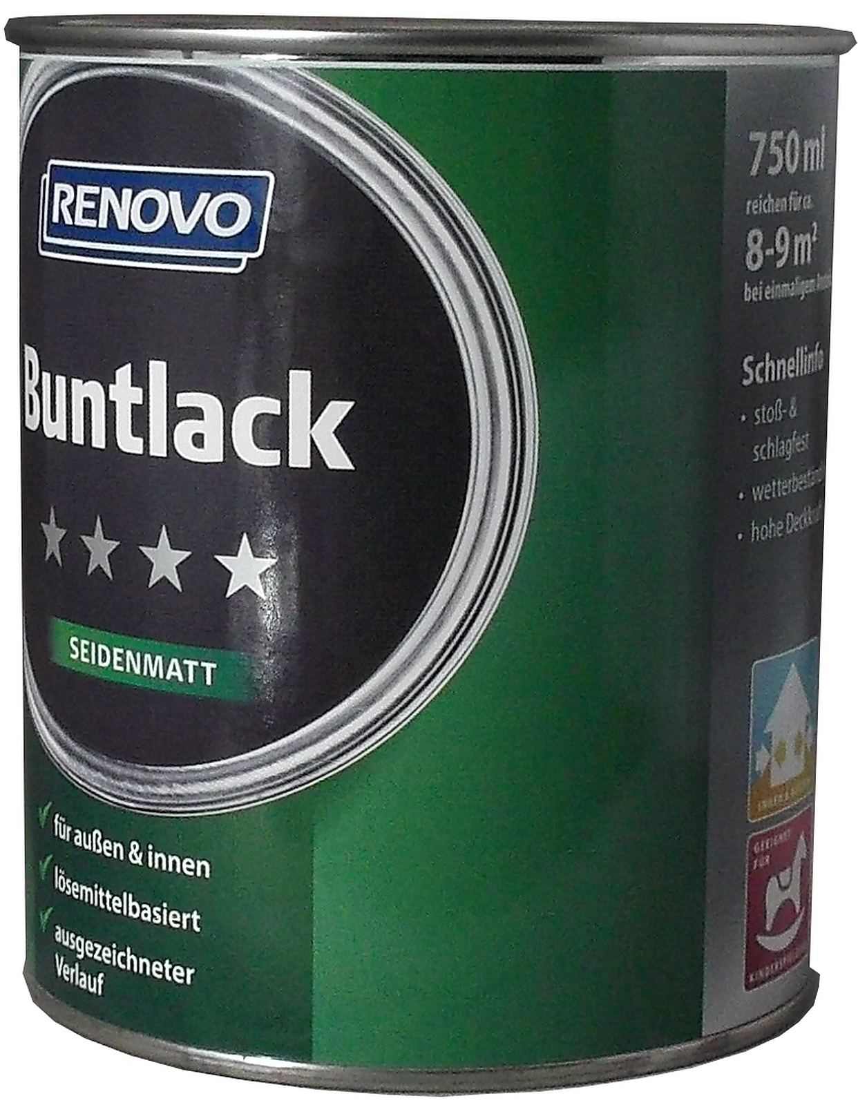 750ml Renovo Seidenmattlack silbergrau RAL7001