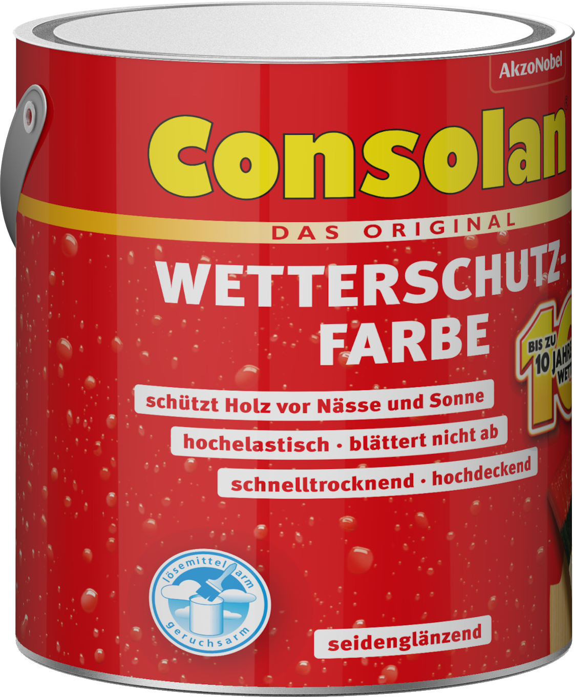 2,5 Liter Consolan Wetterschutzfarbe Kaffeebraun