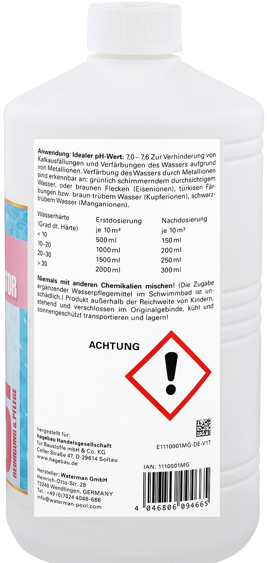 1L Mr.Gardener Metall- und Kalkstabilisator
