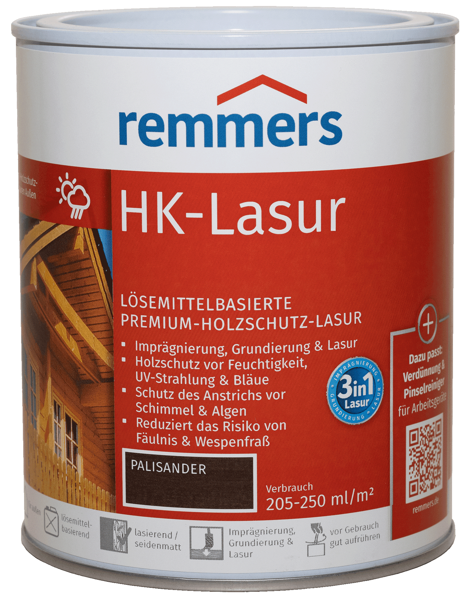 750ml Remmers HK Lasur Palisander