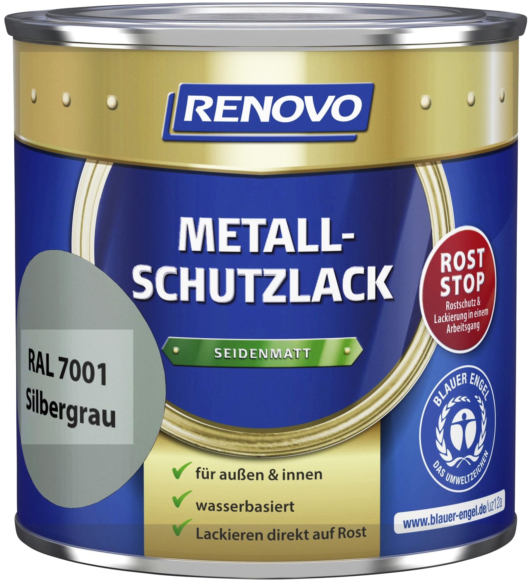 375ml Renovo Metallschutzlack sdm Silbergrau 7001