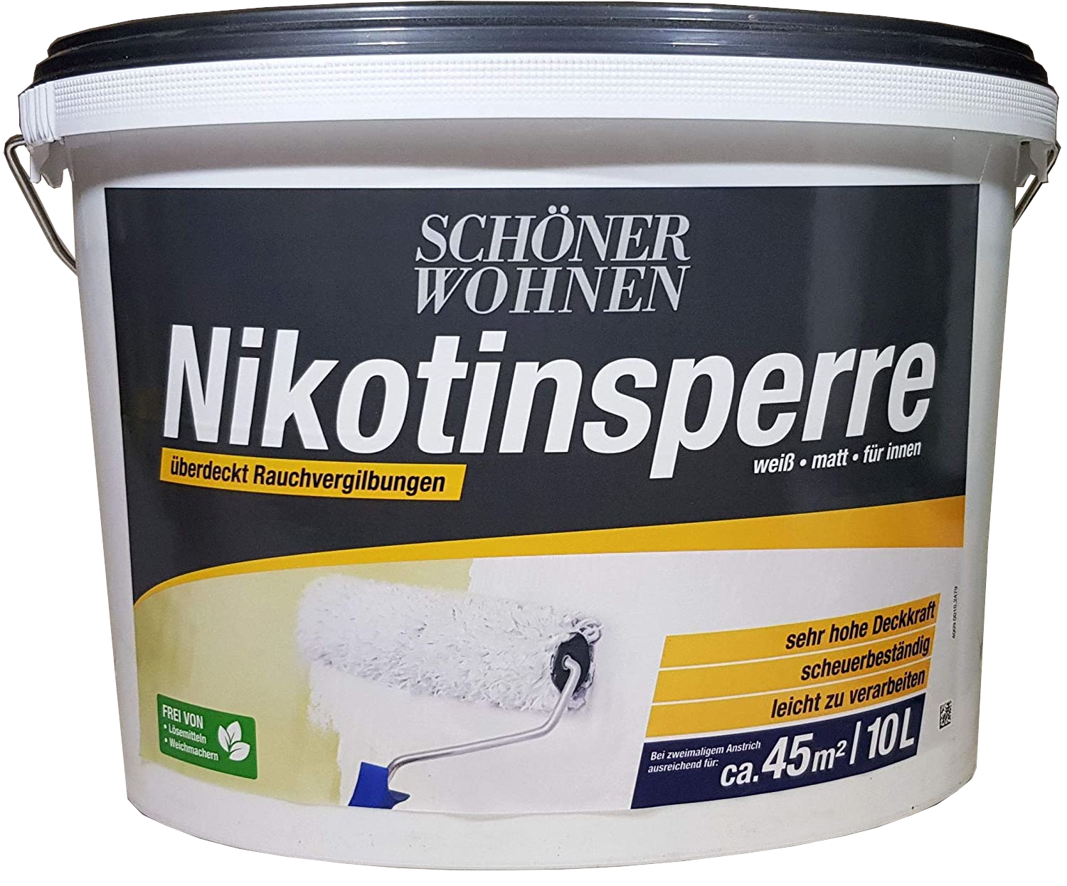 10L Schöner Wohnen Nikotinsperre, Weiß, Matt