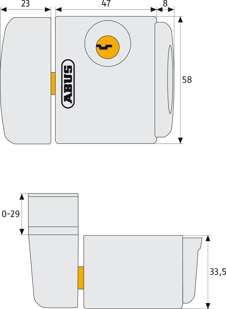 ABUS Fenster-Zusatzsicherung FTS3003 braun