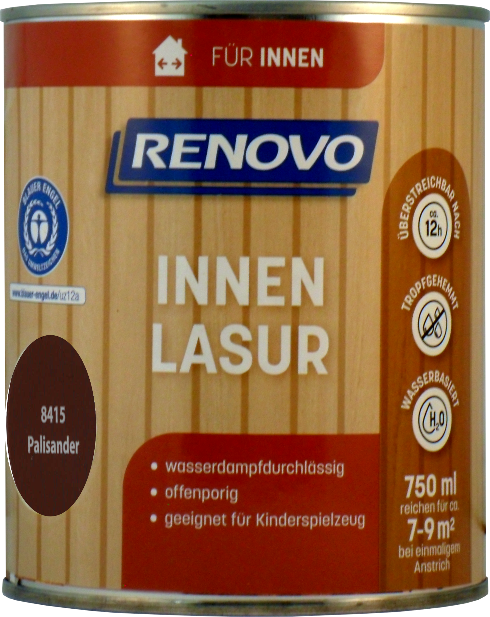 750ml Renovo Wohnraumlasur palisander