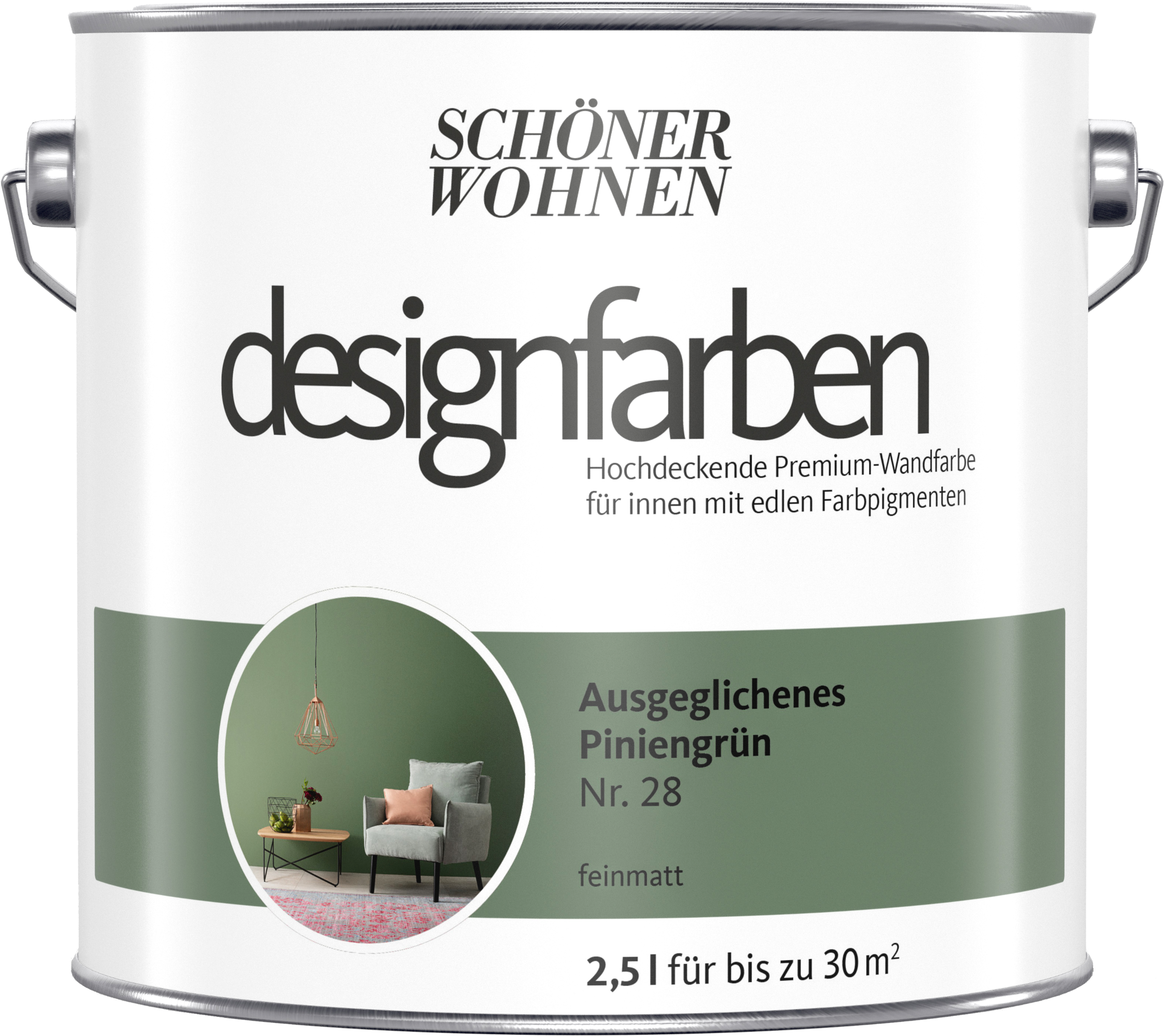 2,5L Schöner Wohnen Designfarbe Ausgeglichenes Piniengrün 28