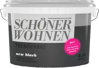 2,5L Schöner Wohnen -Trend Wandfarbe matt New Black