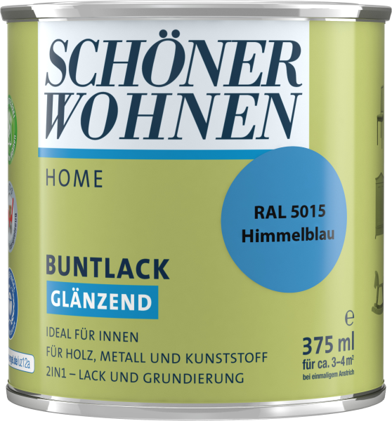 375ml Schöner Wohnen Home Buntlack glänzend, RAL 5015 Himmelblau