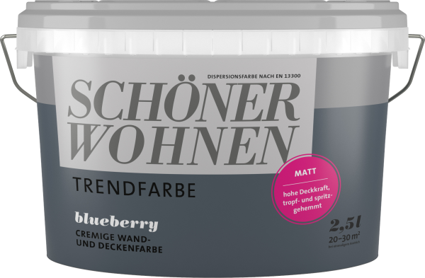 2,5L Schöner Wohnen -Trend Wandfarbe matt Blueberry
