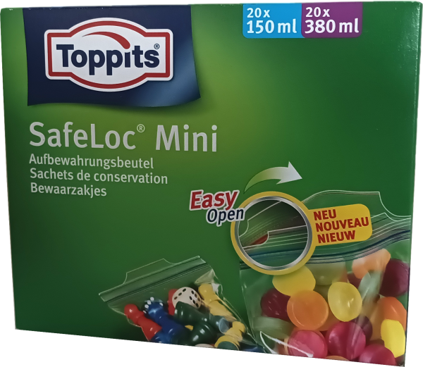Toppits Mini Zip-Verschlußbeutel Safelock
