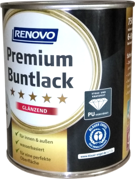 750ml Renovo Premium Buntlack glänzend 9900 Schwarz