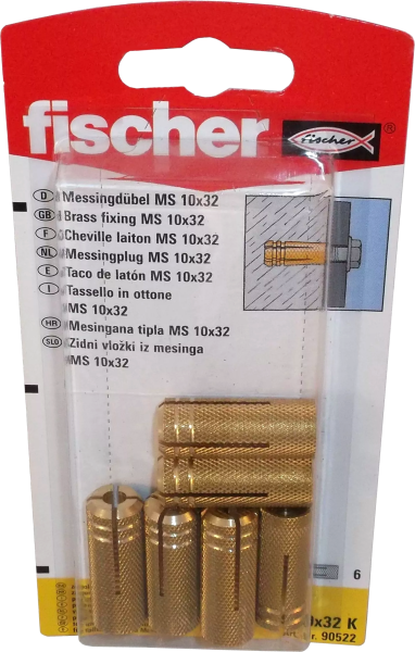 Fischer Messingdübel MS 10x32 K