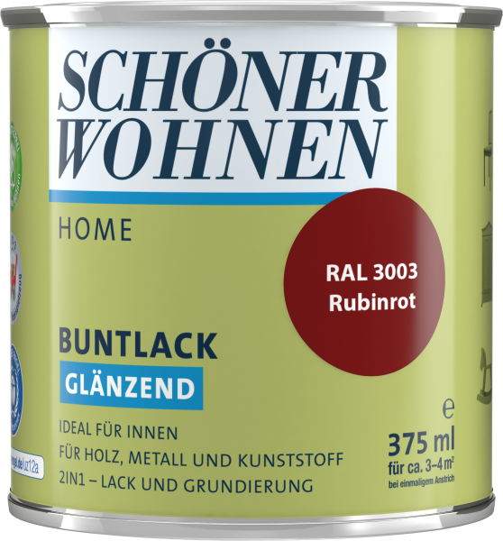 375ml Schöner Wohnen Home Buntlack glänzend, RAL 3003 Rubinrot