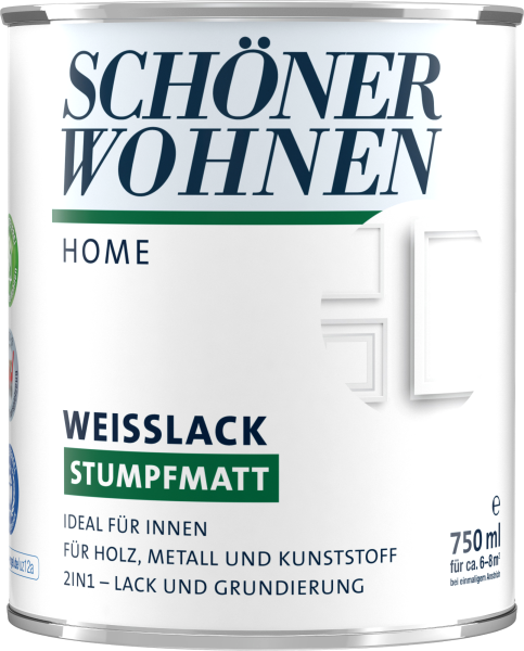 750ml Schöner Wohnen Home Weisslack stumpfmatt weiss