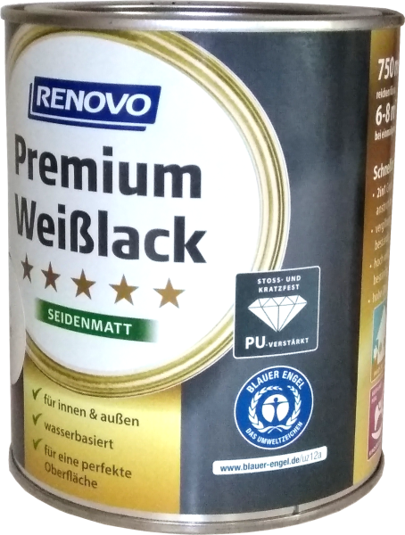 750ml RENOVO Premium Weißlack Seidenmatt Cremeweiss 9001