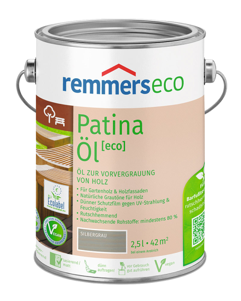 2,5L Remmers eco Patina-Öl Silbergrau