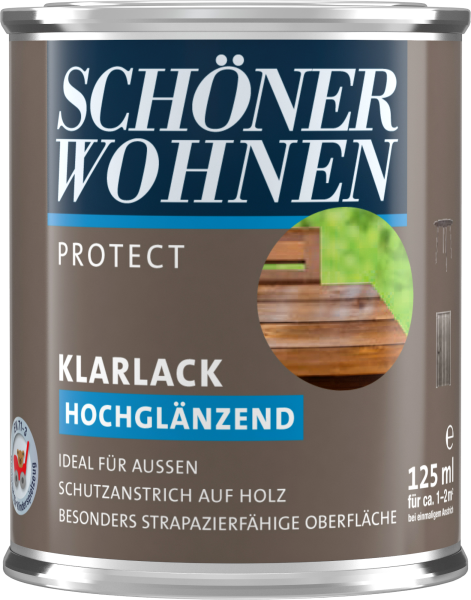 125ml Schöner Wohnen Protect Klarlack hochglänzend farblos